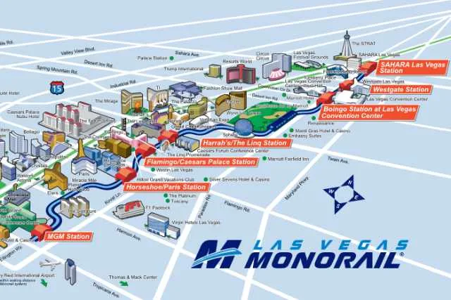 Cartes et Plans 4 Las Vegas Monorail Plan 640427 Cartes et Plans